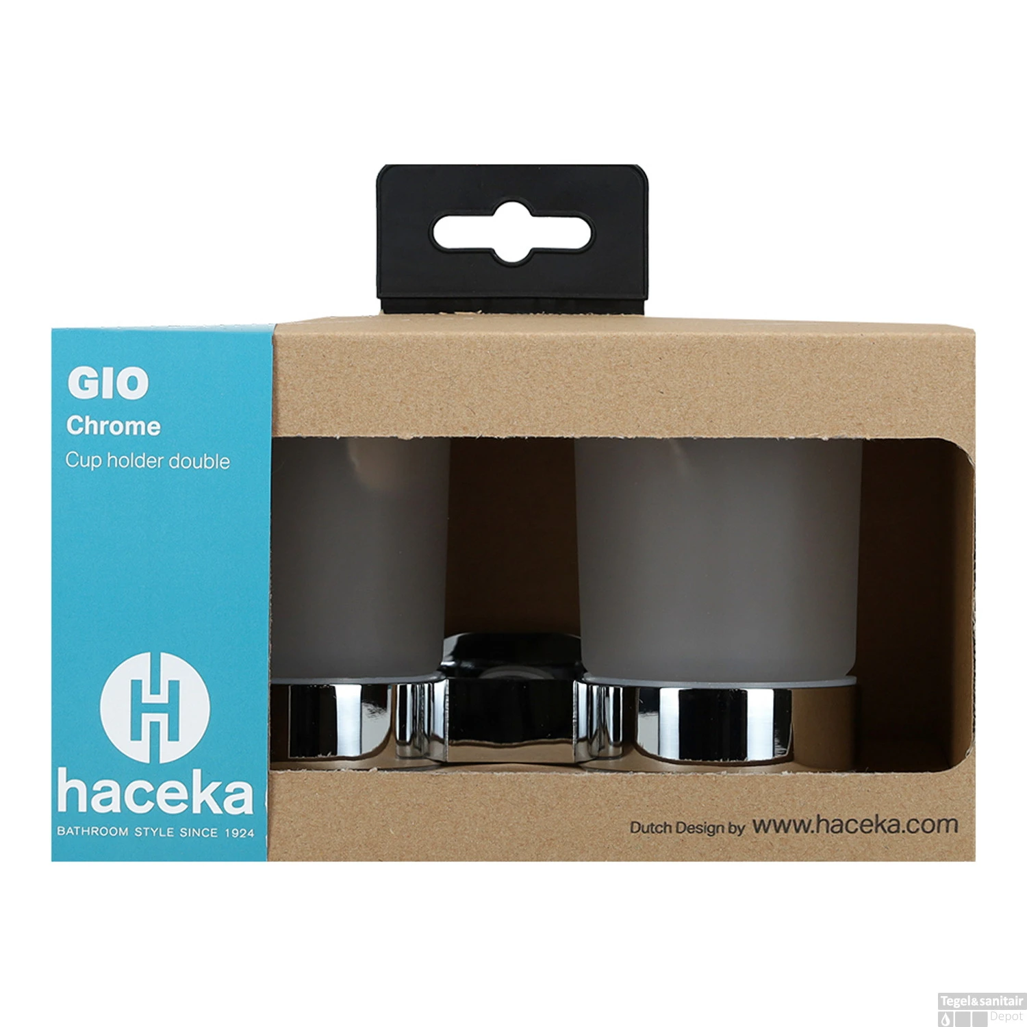 Tandenborstelhouder Haceka Gio Dubbel Glas Met Chroom 6 Tandenborstelhouder Haceka Gio Dubbel Glas Met Chroom - Afbeelding 4