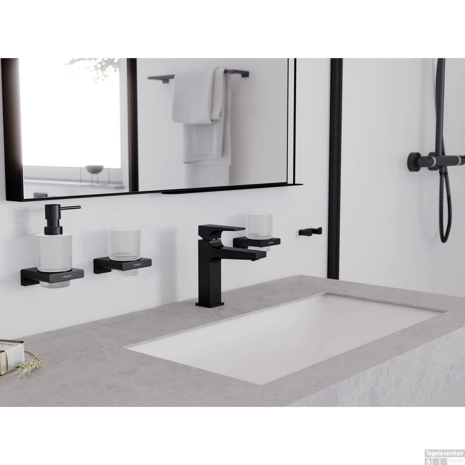 Tandenborstelhouder HansGrohe AddStoris Geborsteld Zwart Chroom 5 Tandenborstelhouder HansGrohe AddStoris Geborsteld Zwart Chroom - Afbeelding 3