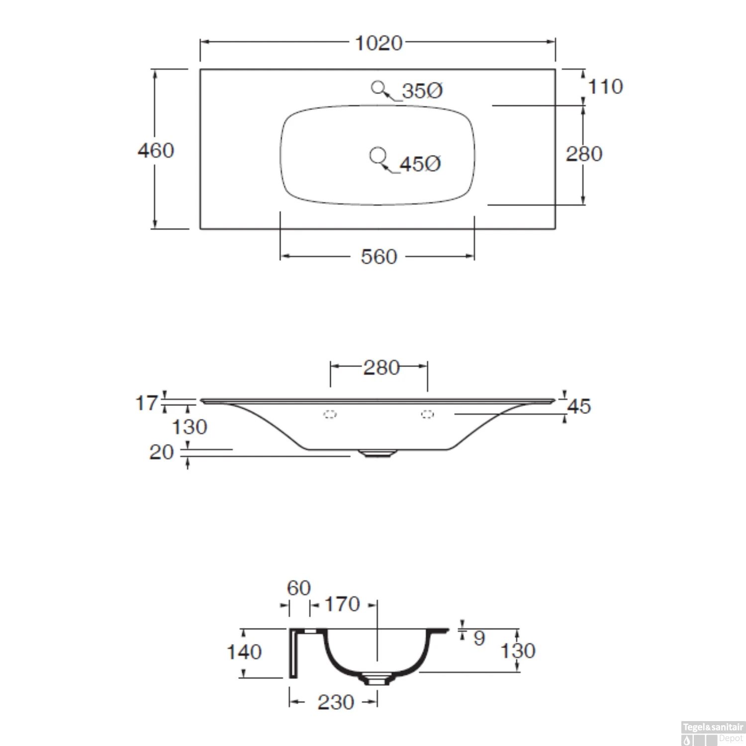 Wastafel Salenzi Nur 102x46 Cm Keramiek Mat Zwart Zonder Kraangat (incl. Bijpassende Afvoerplug) 5 Wastafel Salenzi Nur 102x46 Cm Keramiek Mat Zwart Zonder Kraangat (incl. Bijpassende Afvoerplug) - Afbeelding 3