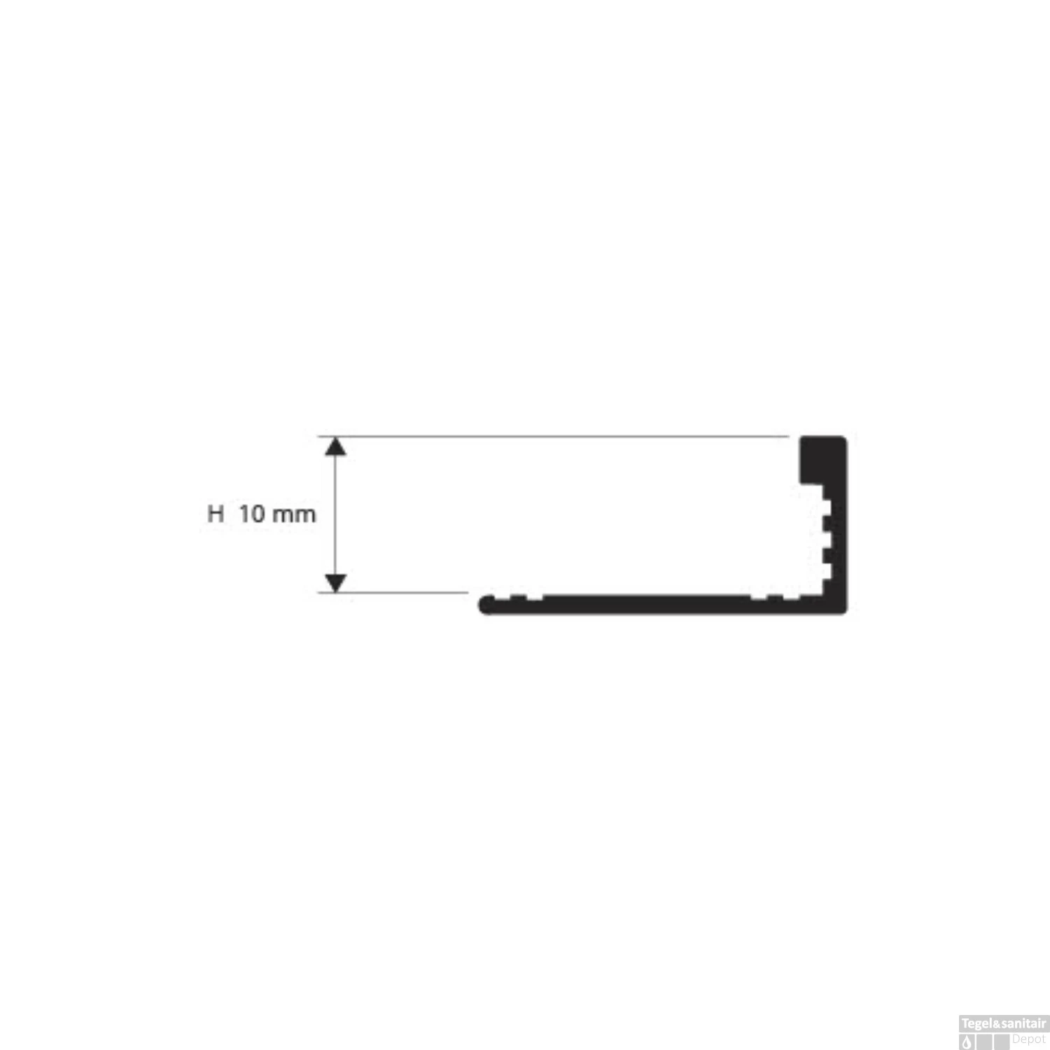 Tegelprofiel Proterminal 270 Cm Aluminium Mat Koper 4 Tegelprofiel Proterminal 270 Cm Aluminium Mat Koper - Afbeelding 2