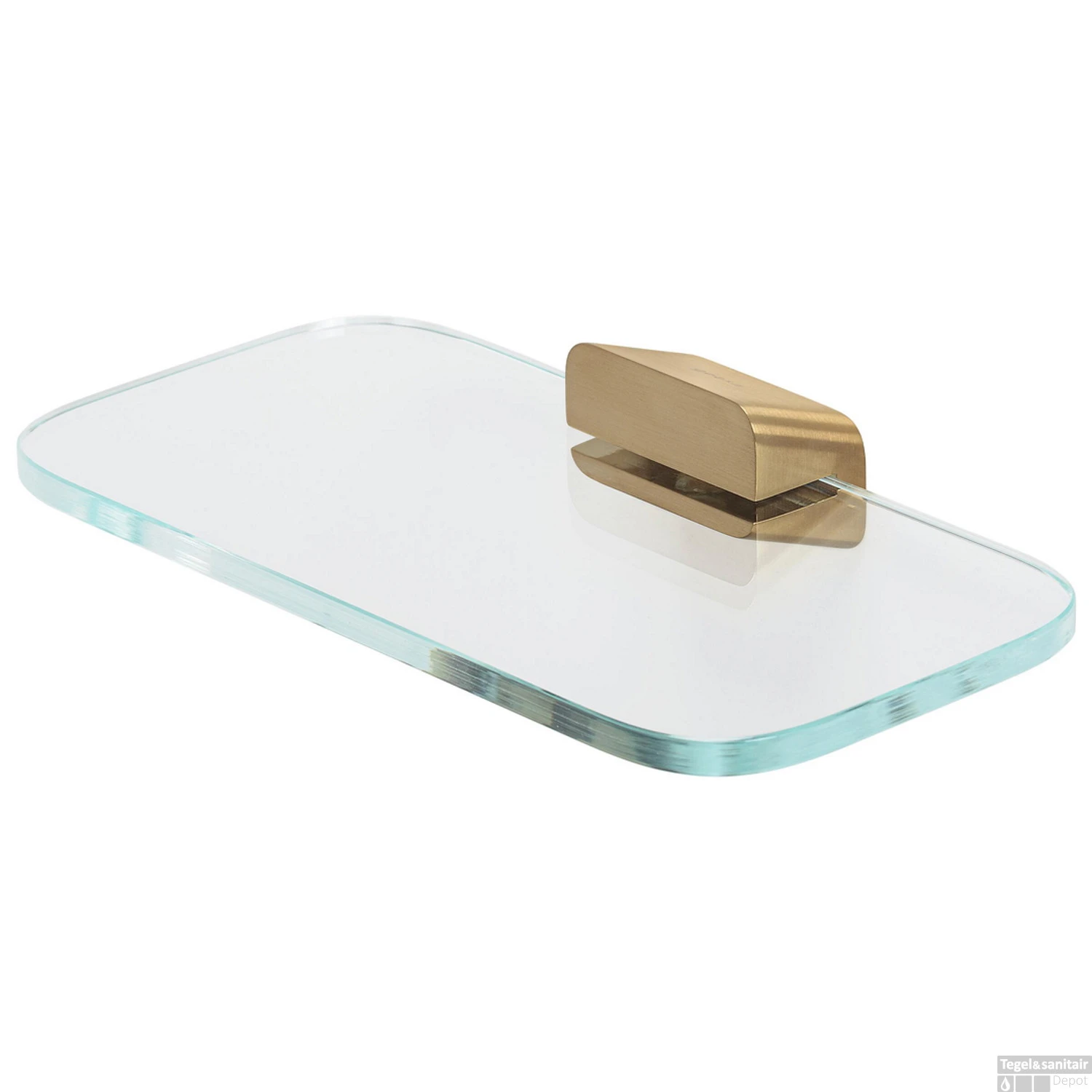 Planchet En Zeephouder Geesa Shift Geborsteld Goud Met Transparant Glas 3 Planchet En Zeephouder Geesa Shift Geborsteld Goud Met Transparant Glas