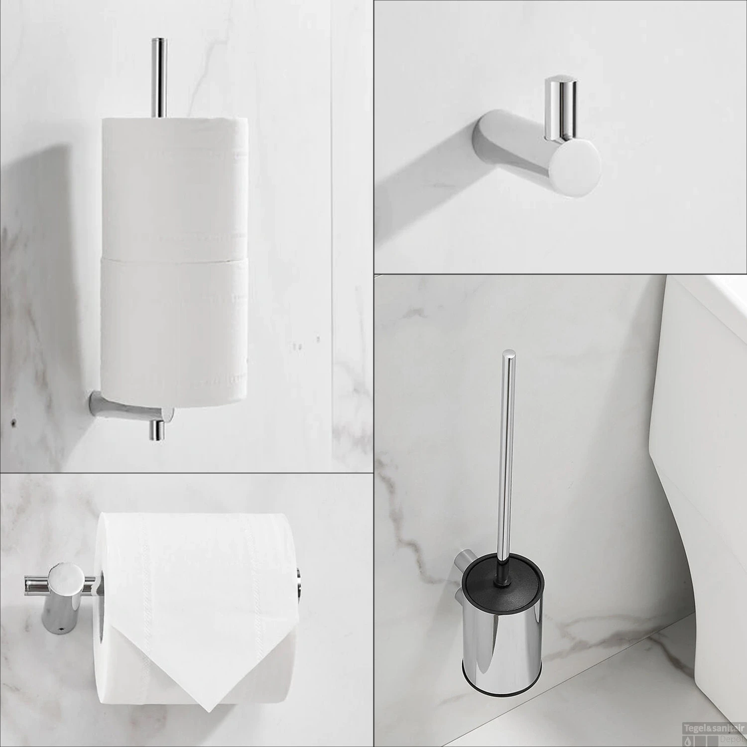 Toiletaccessoires Set Boss & Wessing Academy Chroom 4 Toiletaccessoires Set Boss & Wessing Academy Chroom - Afbeelding 2