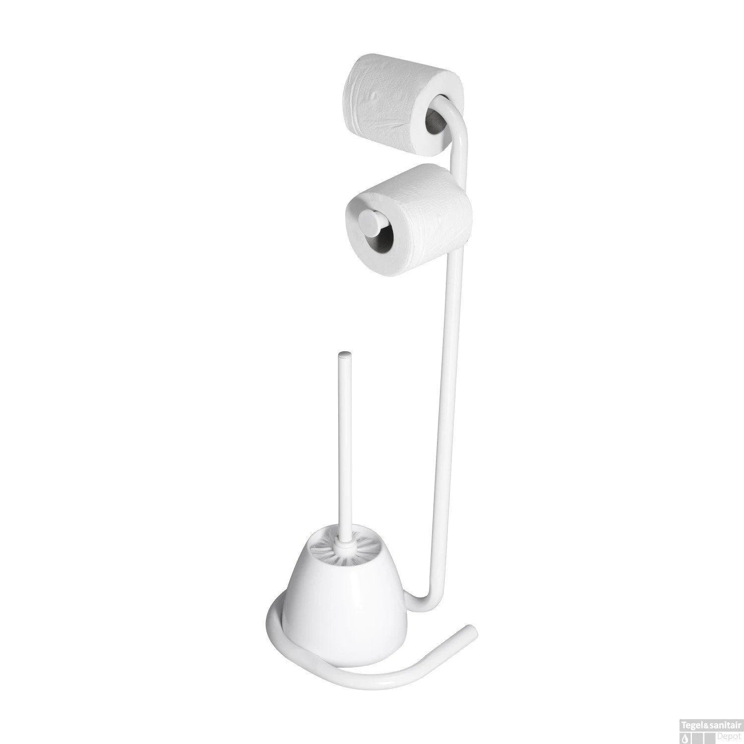 Toiletborstelhouder Set Allibert Allistock-Easy Vrijstaand Gelakt Wit 3 Toiletborstelhouder Set Allibert Allistock-Easy Vrijstaand Gelakt Wit