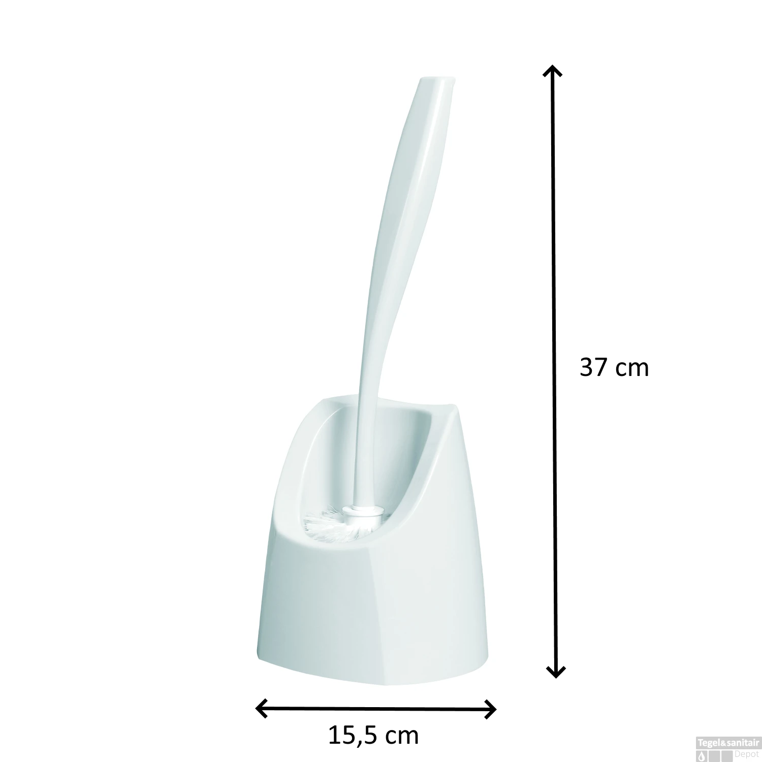 Toiletborstelhouder Allibert Happy Hangend 37x15,5x12,5 Cm Glanzend Wit 4 Toiletborstelhouder Allibert Happy Hangend 37x15,5x12,5 Cm Glanzend Wit - Afbeelding 2