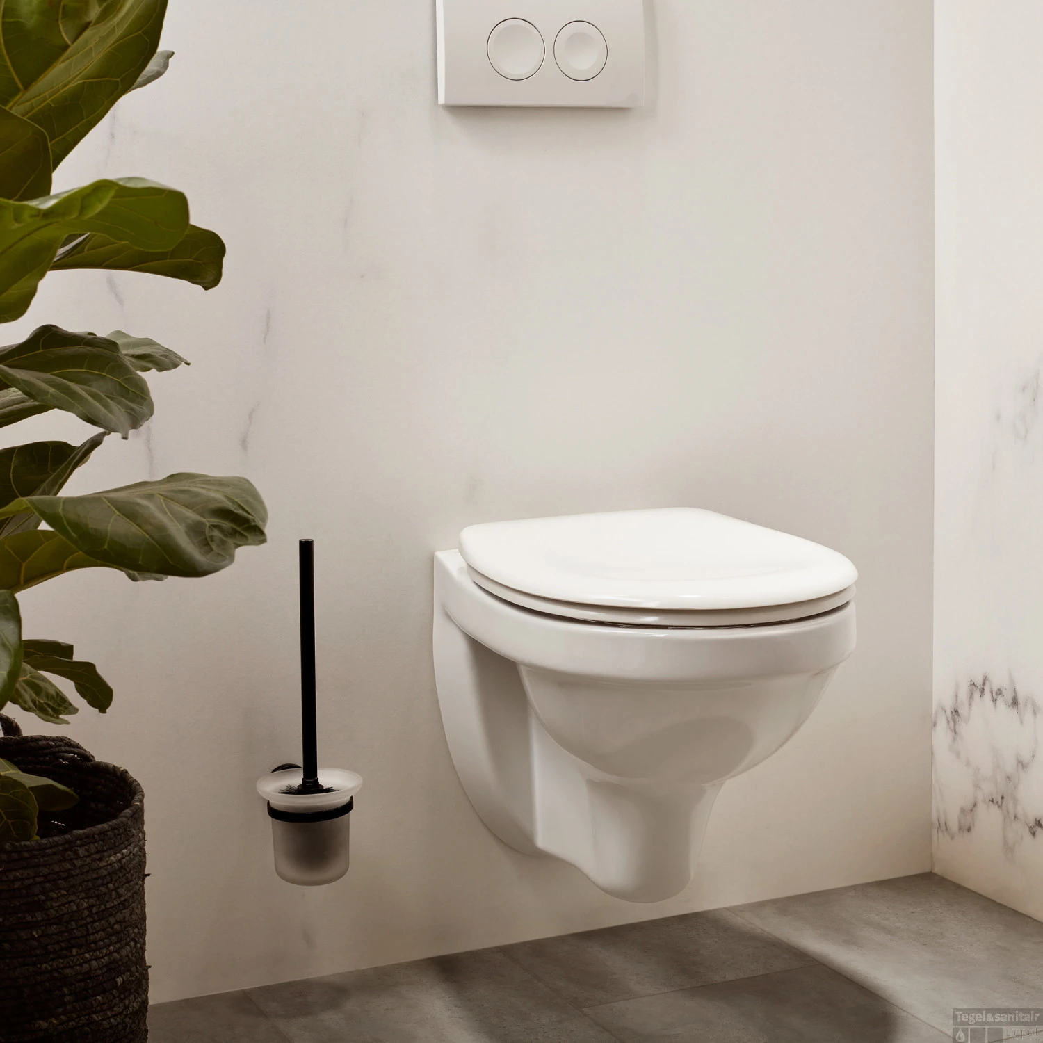 Toiletborstelhouder Haceka Aspen Hangend Mat Zwart 4 Toiletborstelhouder Haceka Aspen Hangend Mat Zwart - Afbeelding 2