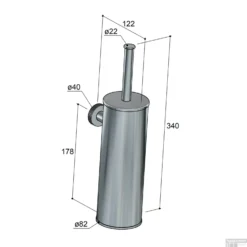 Toiletborstelhouder Hotbath Cobber X Wandmodel Chroom -Goedkope Stijl Baden Winkel toiletborstelhouder hotbath cobber x wandmodel chroom tech