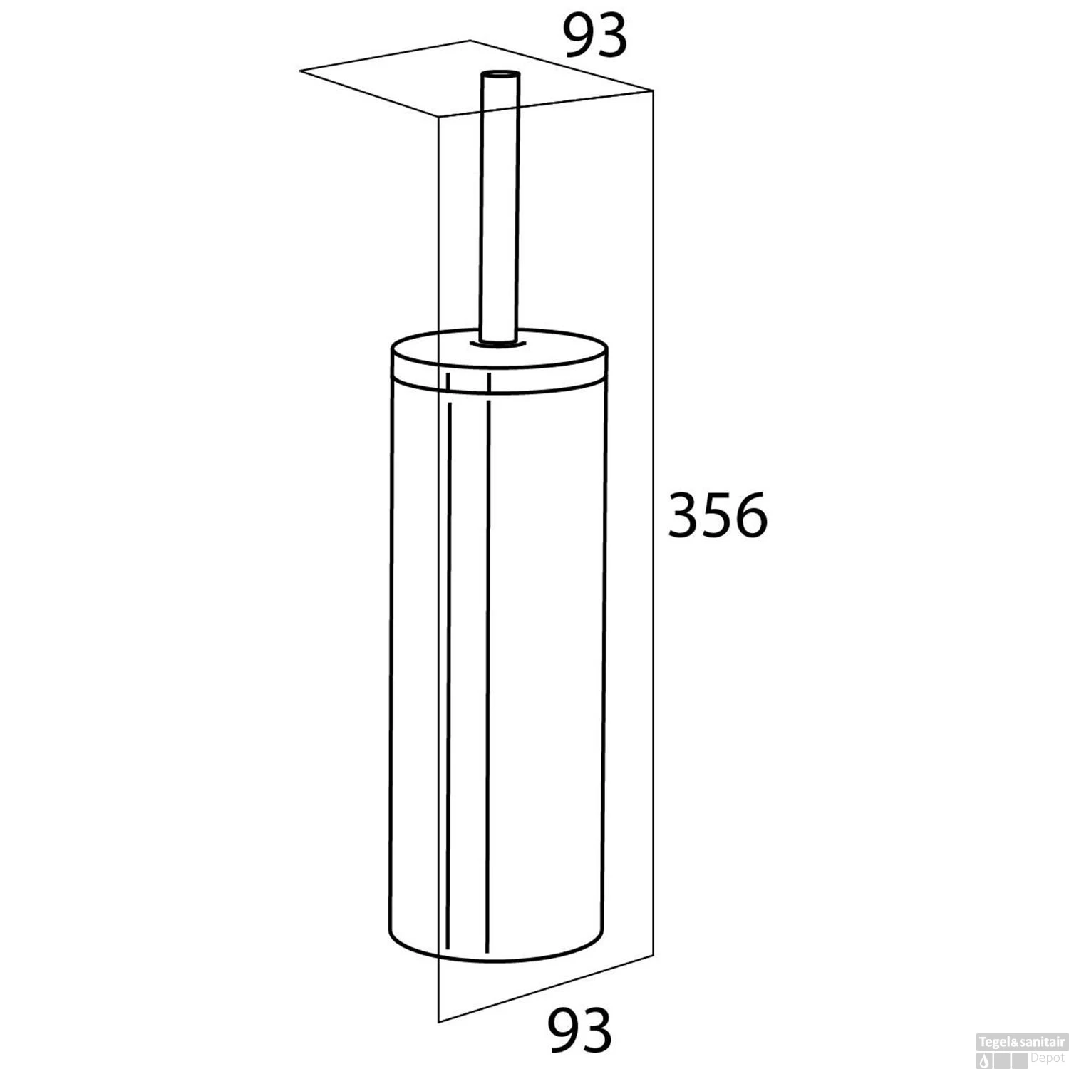 Toiletborstelset Vrijstaand Tiger Boston RVS Glans 5 Toiletborstelset Vrijstaand Tiger Boston RVS Glans - Afbeelding 3
