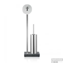 Toiletrolhouder En Borstel Blomus Menoto Design Geborsteld RVS Mat