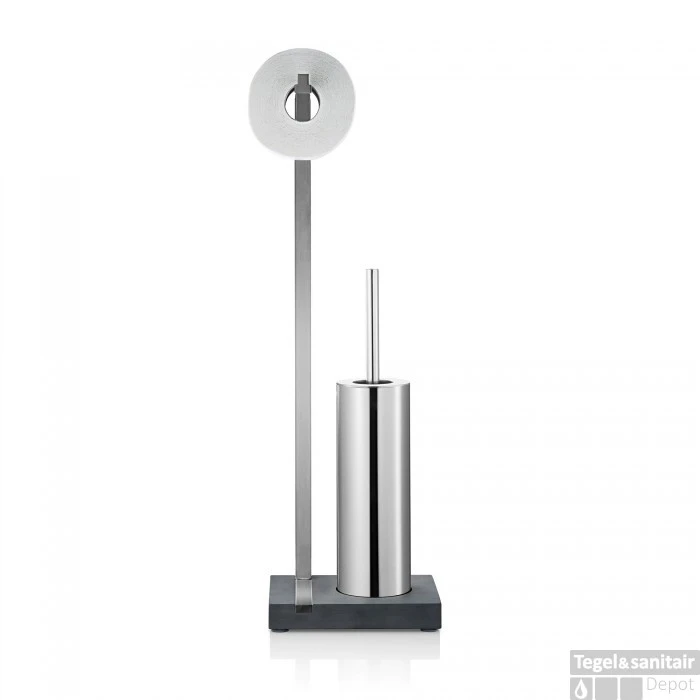 Toiletrolhouder En Borstel Blomus Menoto Design Geborsteld RVS Mat 3 Toiletrolhouder En Borstel Blomus Menoto Design Geborsteld RVS Mat