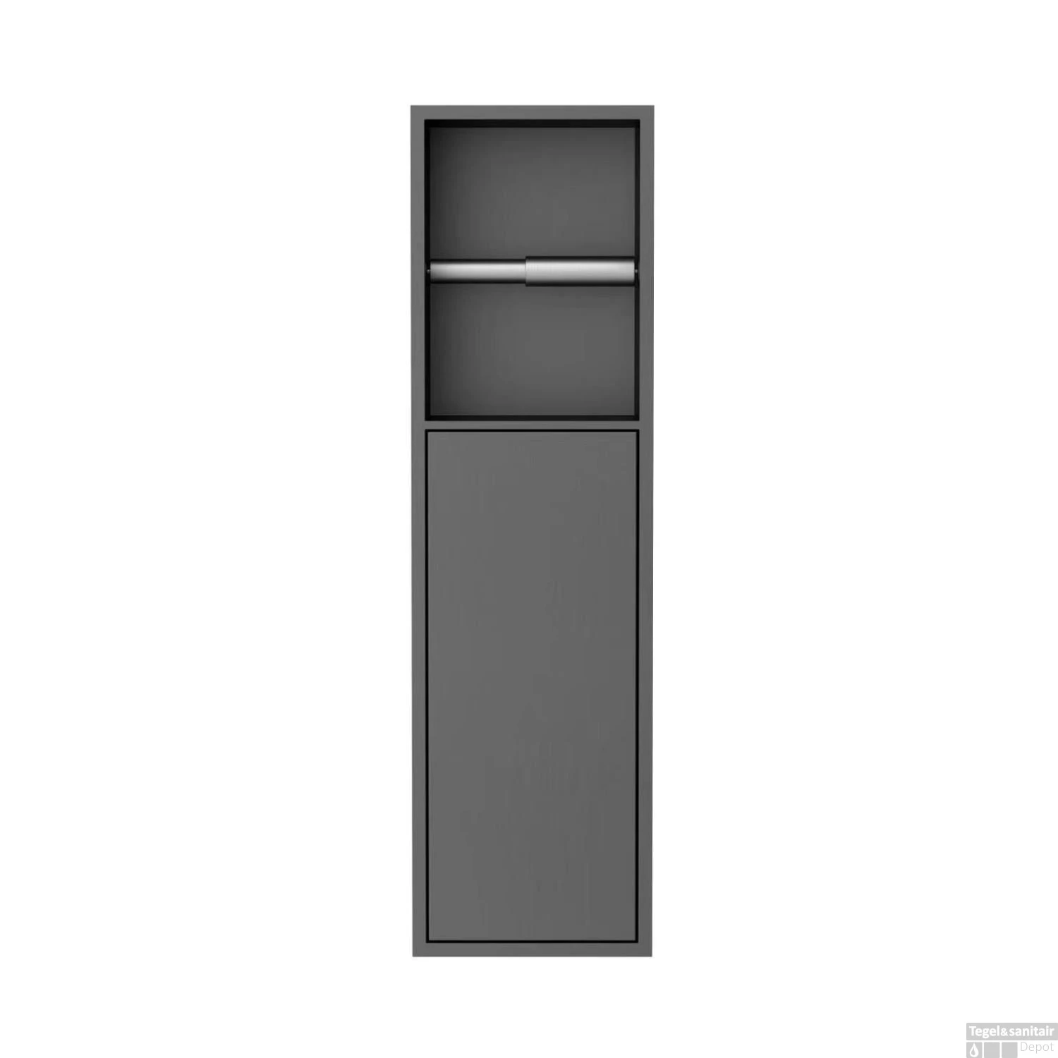 Toiletrolhouder Best Design Zione Inbouw 60x17x12 Cm Gunmetal