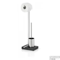 Toiletrolhouder En Borstel Blomus Menoto Design Gepolijst RVS