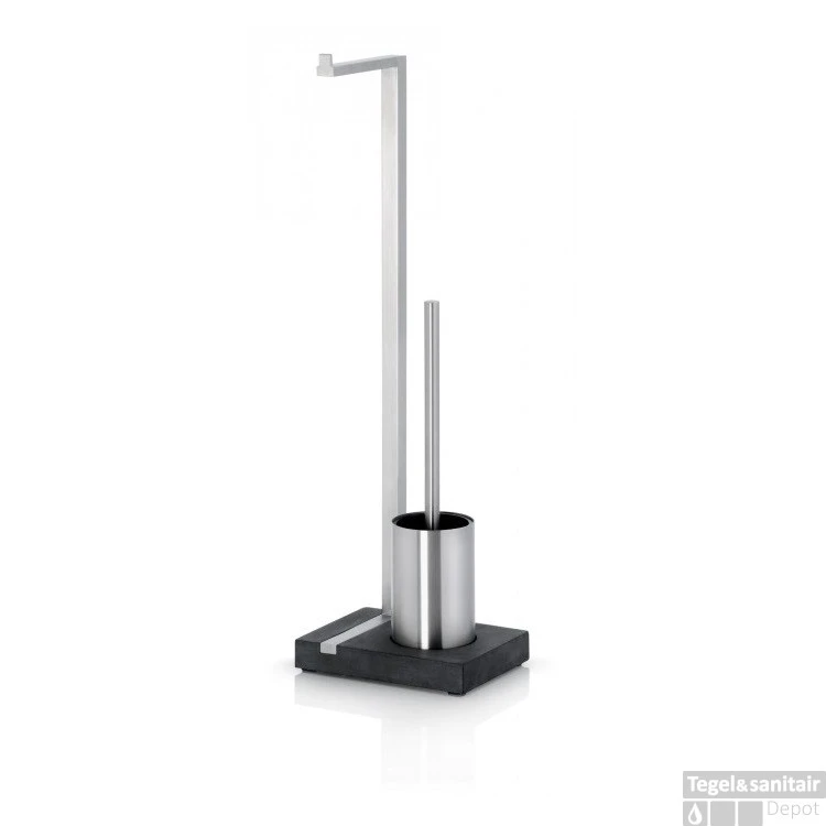 Toiletrolhouder En Borstel Blomus Menoto Design Mat RVS 3 Toiletrolhouder En Borstel Blomus Menoto Design Mat RVS