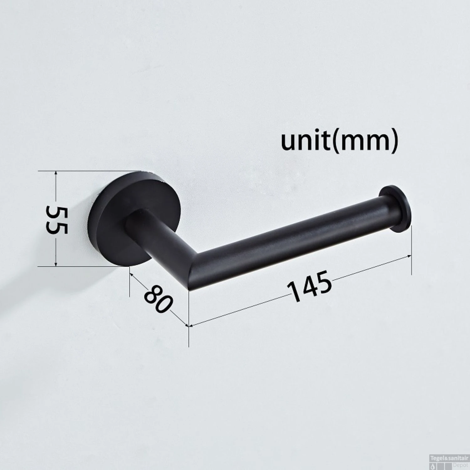 Toiletrolhouder Boss & Wessing Nero Messing Mat Zwart 7 Toiletrolhouder Boss & Wessing Nero Messing Mat Zwart - Afbeelding 5