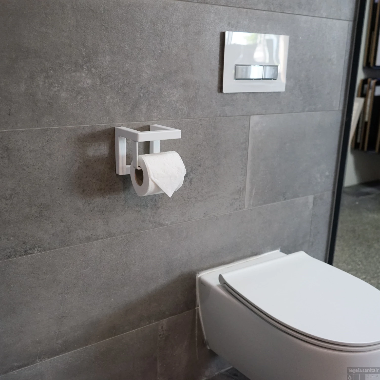 Toiletrolhouder BWS Demir 12x12x12 Cm Mat Wit 8 Toiletrolhouder BWS Demir 12x12x12 Cm Mat Wit - Afbeelding 6