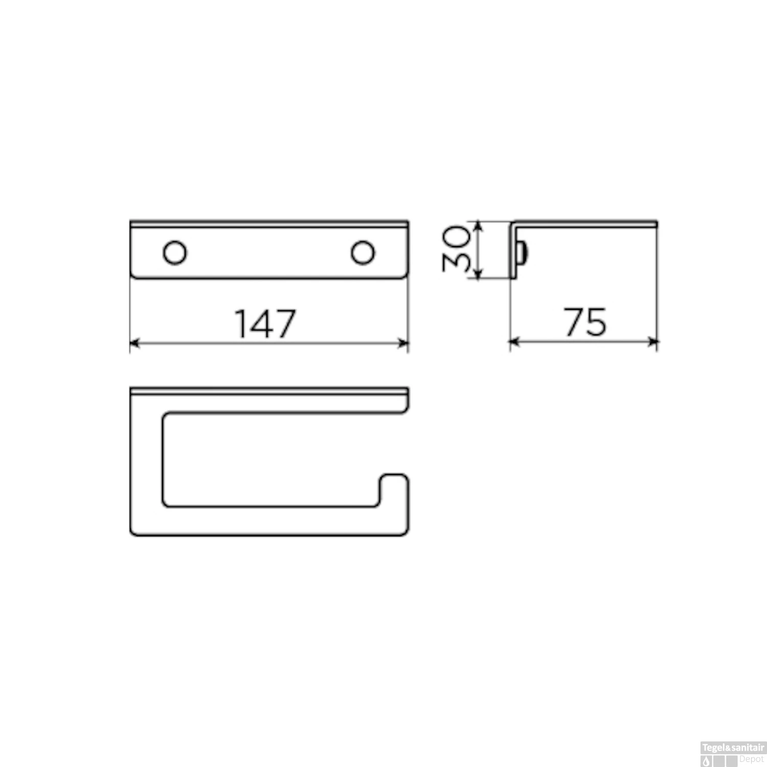 Toiletrolhouder Clou Fold 3 X 14,7 Cm Mat Wit 4 Toiletrolhouder Clou Fold 3 X 14,7 Cm Mat Wit - Afbeelding 2