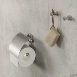 Toiletrolhouder Geesa Nemox Met Klep RVS -Goedkope Stijl Baden Winkel toiletrolhouder geesa nemox met klep rvs sfeer 2