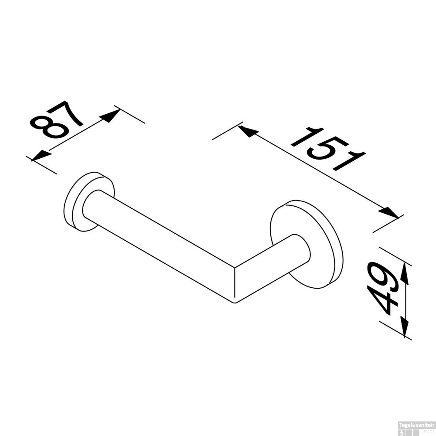 Toiletrolhouder Geesa Nemox Zwart 6 Toiletrolhouder Geesa Nemox Zwart - Afbeelding 4
