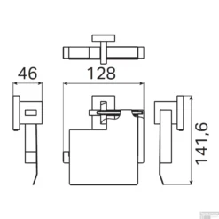 Toiletrolhouder Haceka Edge Met Klep Geborsteld Grafiet -Goedkope Stijl Baden Winkel toiletrolhouder haceka edge met klep geborsteld grafiet tec
