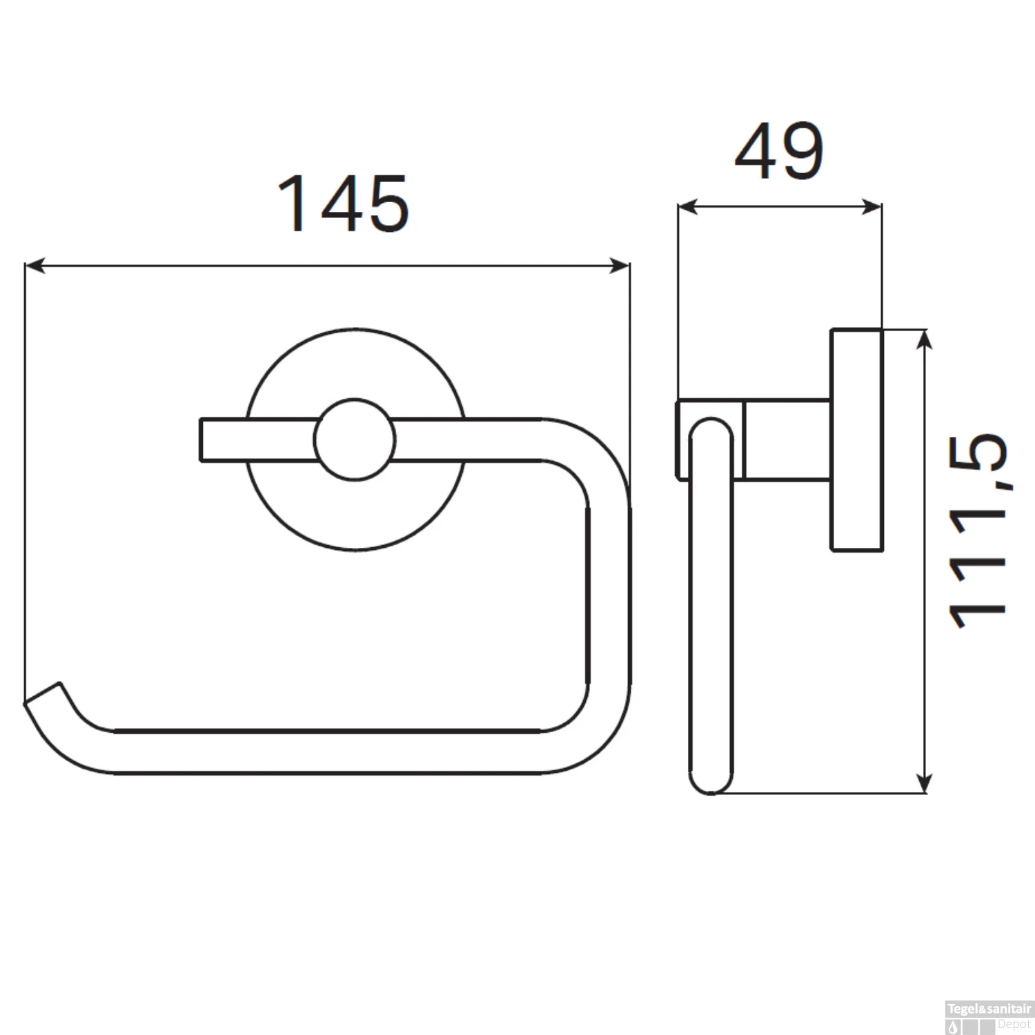 Toiletrolhouder Haceka Kosmos Zonder Klep Geborsteld Goud 4 Toiletrolhouder Haceka Kosmos Zonder Klep Geborsteld Goud - Afbeelding 2
