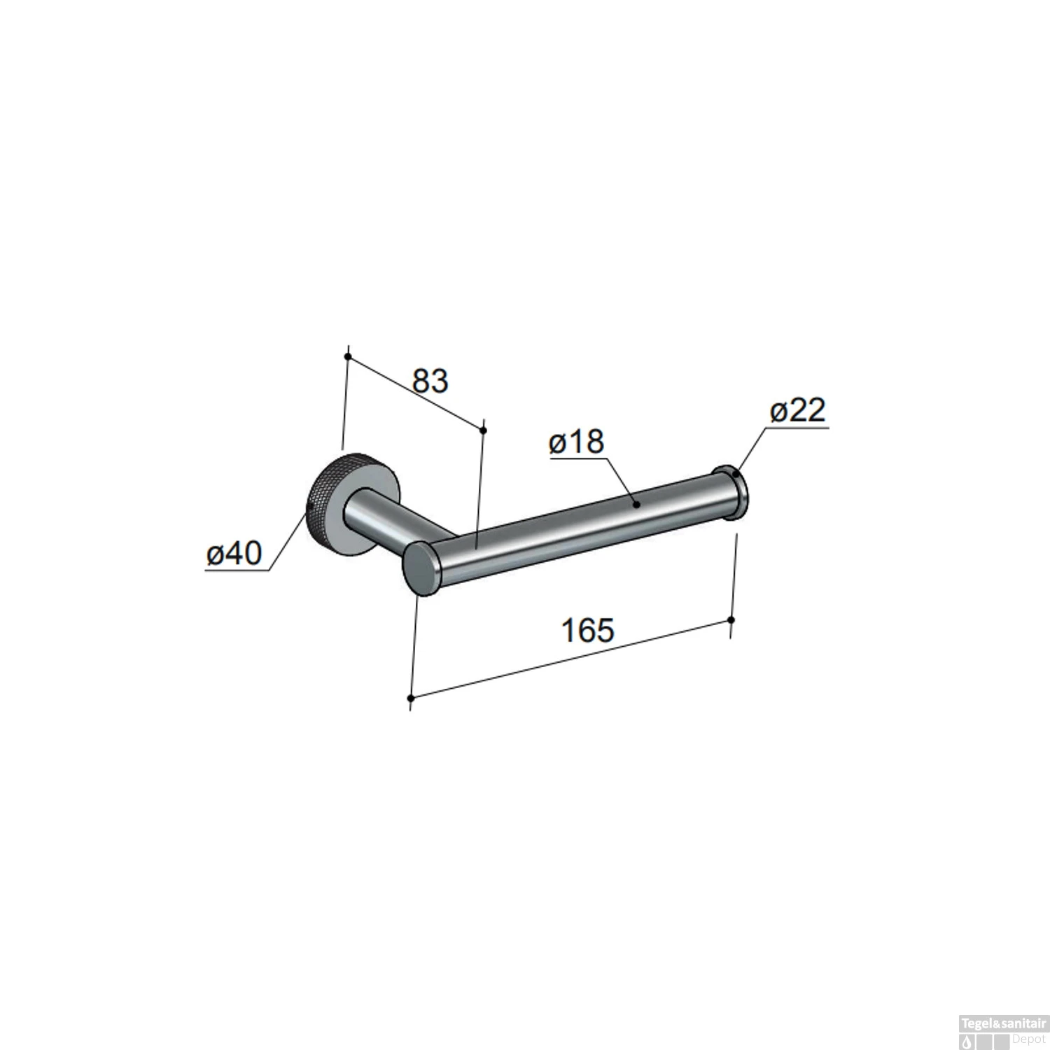 Toiletrolhouder Hotbath Cobber X Mat Zwart 4 Toiletrolhouder Hotbath Cobber X Mat Zwart - Afbeelding 2