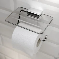 Toiletrolhouder Met Planchet Geesa AIM Chroom -Goedkope Stijl Baden Winkel toiletrolhouder met planchet geesa aim chroom sfeer 1