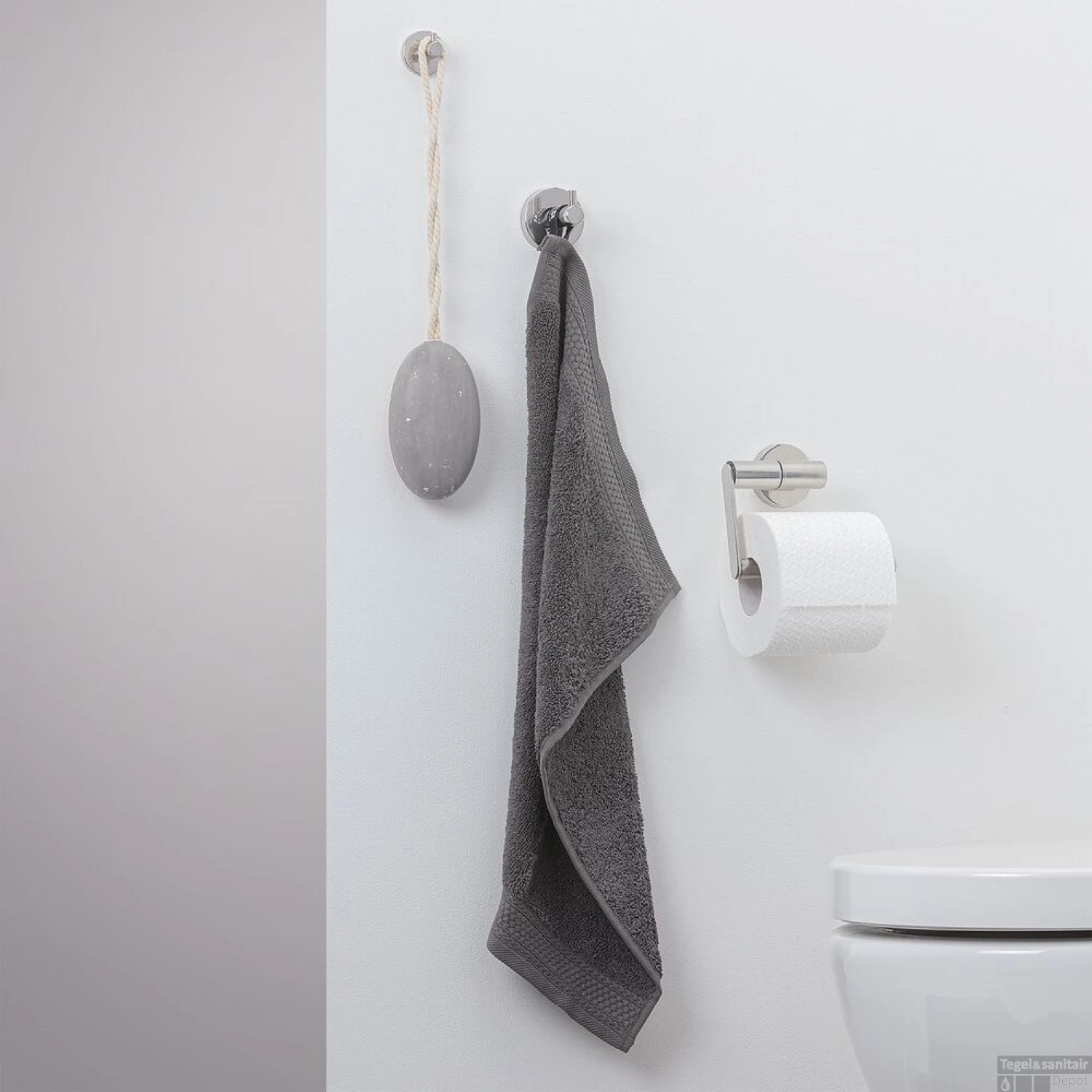 Toiletrolhouder Tiger Boston RVS Glans 4 Toiletrolhouder Tiger Boston RVS Glans - Afbeelding 2