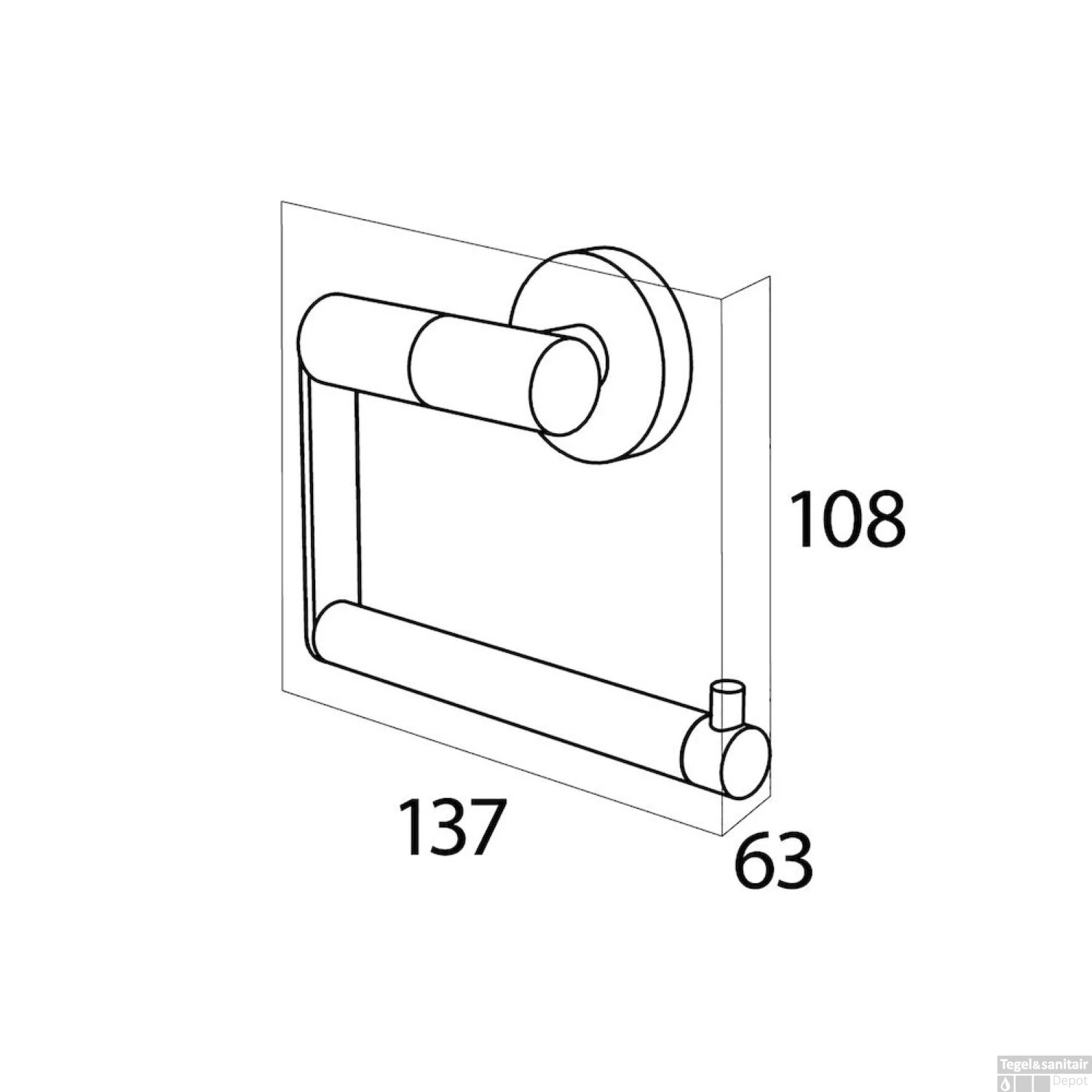 Toiletrolhouder Tiger Boston RVS Glans 7 Toiletrolhouder Tiger Boston RVS Glans - Afbeelding 5