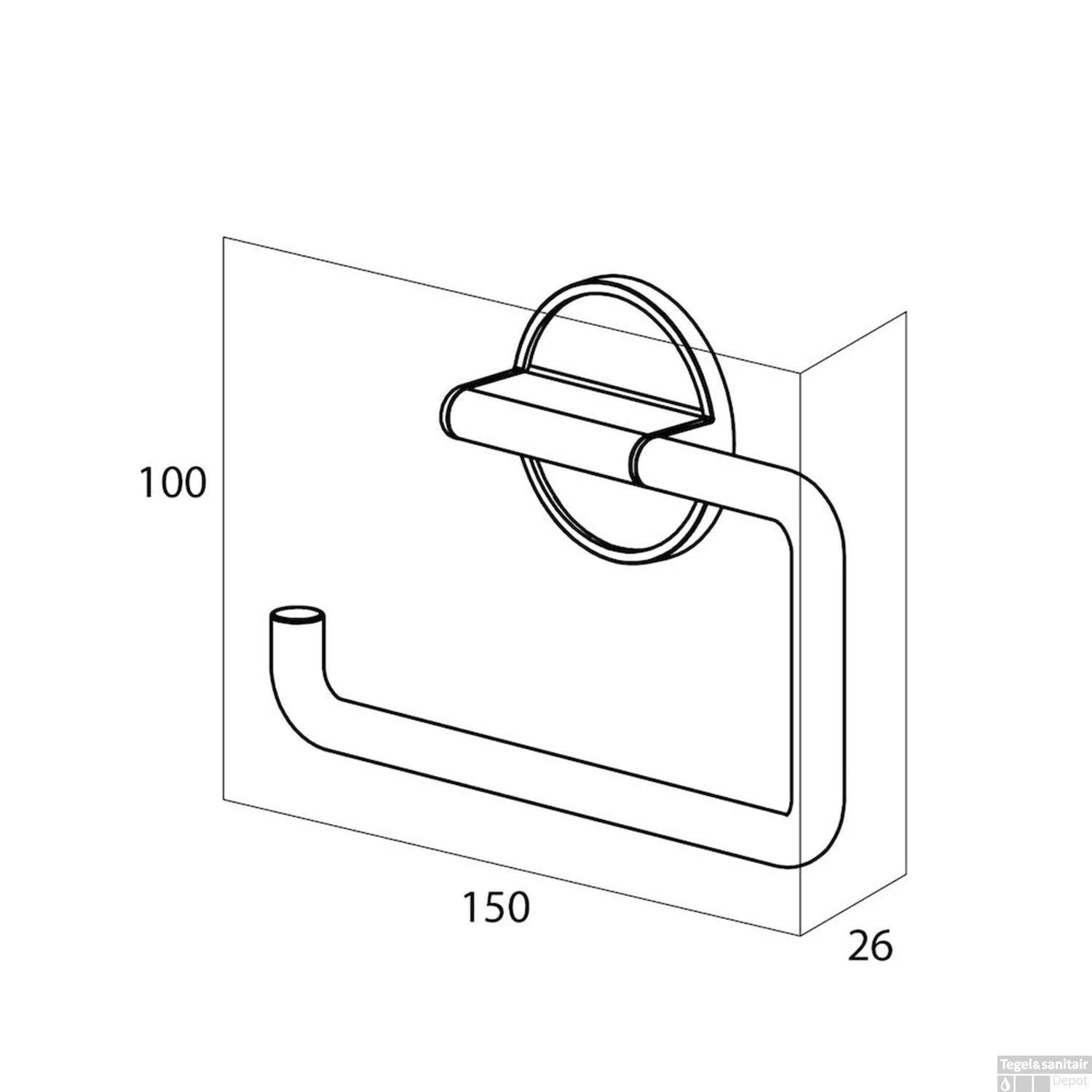 Toiletrolhouder Tiger Tune Mat Zwart 6 Toiletrolhouder Tiger Tune Mat Zwart - Afbeelding 4