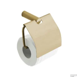 Toiletrolhouder Wiesbaden Ida Met Klep Geborsteld Messing Goud