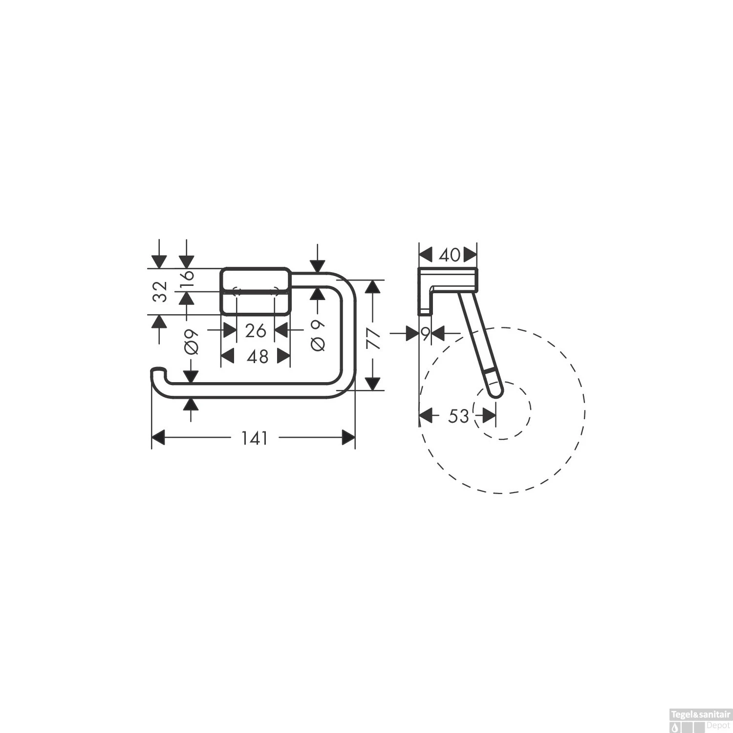 Toiletrolhouder Zonder Klep HansGrohe AddStoris Geborsteld Brons 4 Toiletrolhouder Zonder Klep HansGrohe AddStoris Geborsteld Brons - Afbeelding 2