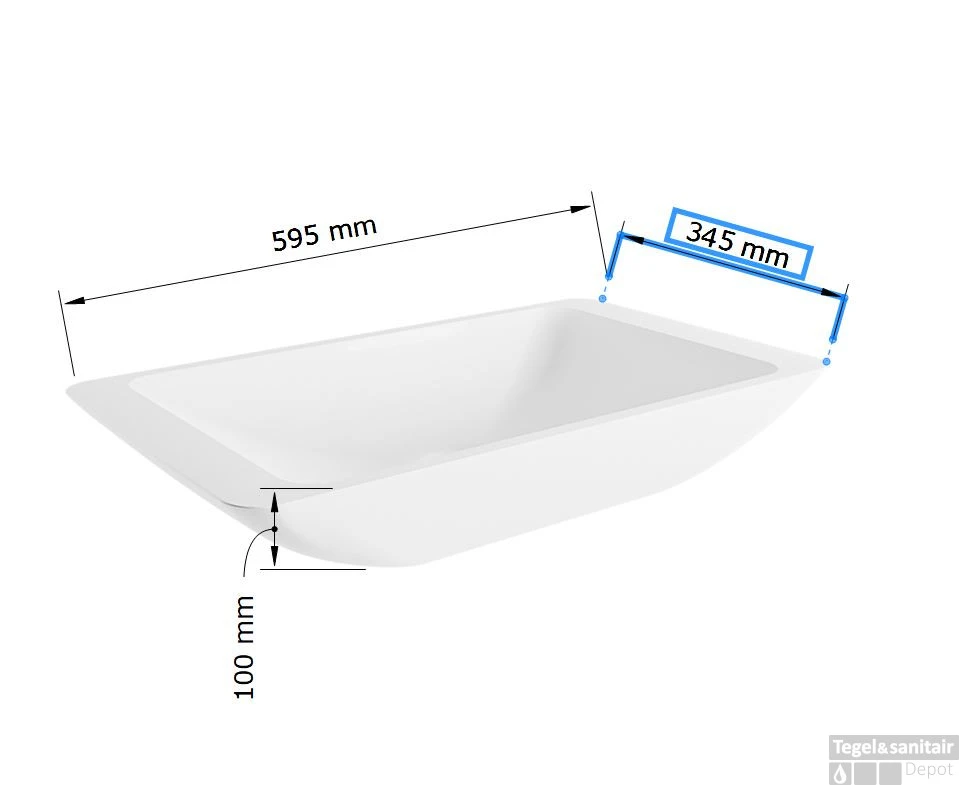 MONDIAZ TOPI Waskom Solid Surface 60cm Kleur Greey / Greey 6 MONDIAZ TOPI Waskom Solid Surface 60cm Kleur Greey / Greey - Afbeelding 4