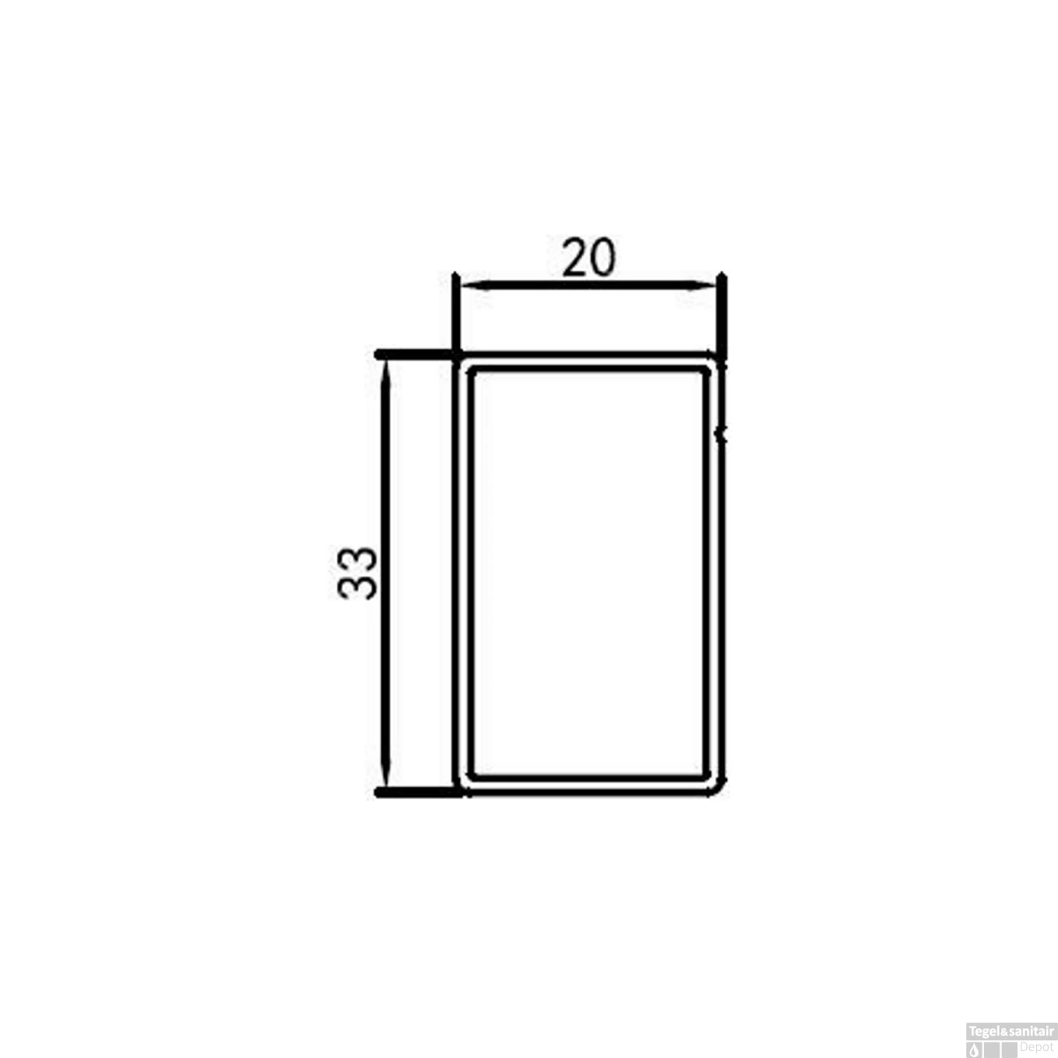Verbredingsprofiel Van Rijn ST02 (3.3 X 2 Cm) Chroom 4 Verbredingsprofiel Van Rijn ST02 (3.3 X 2 Cm) Chroom - Afbeelding 2