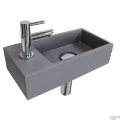 FonteinPack Ink Versus Links Grijs Chroom (Keuze Uit 20 Kranen) 10 FonteinPack Ink Versus Links Grijs Chroom (Keuze Uit 20 Kranen) -Goedkope Stijl Baden Winkel versus quartz grijs vrijstaand 3