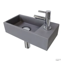 FonteinPack Ink Versus Rechts Grijs RVS (Keuze Uit 8 Kranen) 10 FonteinPack Ink Versus Rechts Grijs RVS (Keuze Uit 8 Kranen) -Goedkope Stijl Baden Winkel versus quartz grijs vrijstaand rechts 4