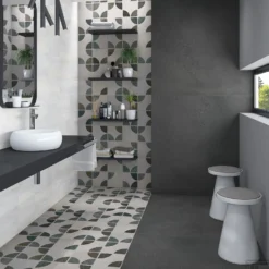 Vloer & Wandtegel Arcana Cliff R-Dark Gerectificeerd 120x120cm Mat Antraciet (Doosinhoud 1.44m2) -Goedkope Stijl Baden Winkel vloer wandtegel arcana cliff r dark gerectificeerd 120x120cm mat antraciet doosinhoud 1.44m2 sfeer