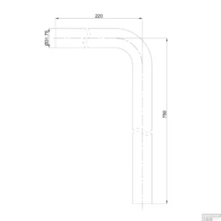 Vloerbuis BWS 75x22 Cm RVS Goud -Goedkope Stijl Baden Winkel vloerbuis wiesbaden 75x22 cm rvs goud 3