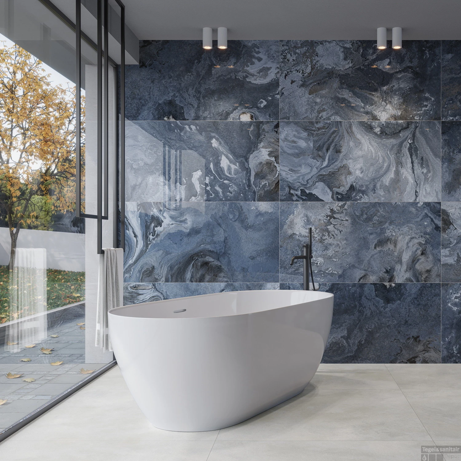 Vloertegel Alaplana Urano 60x120 Cm Blue (doosinhoud 1.40m2) 3 Vloertegel Alaplana Urano 60x120 Cm Blue (doosinhoud 1.40m2)