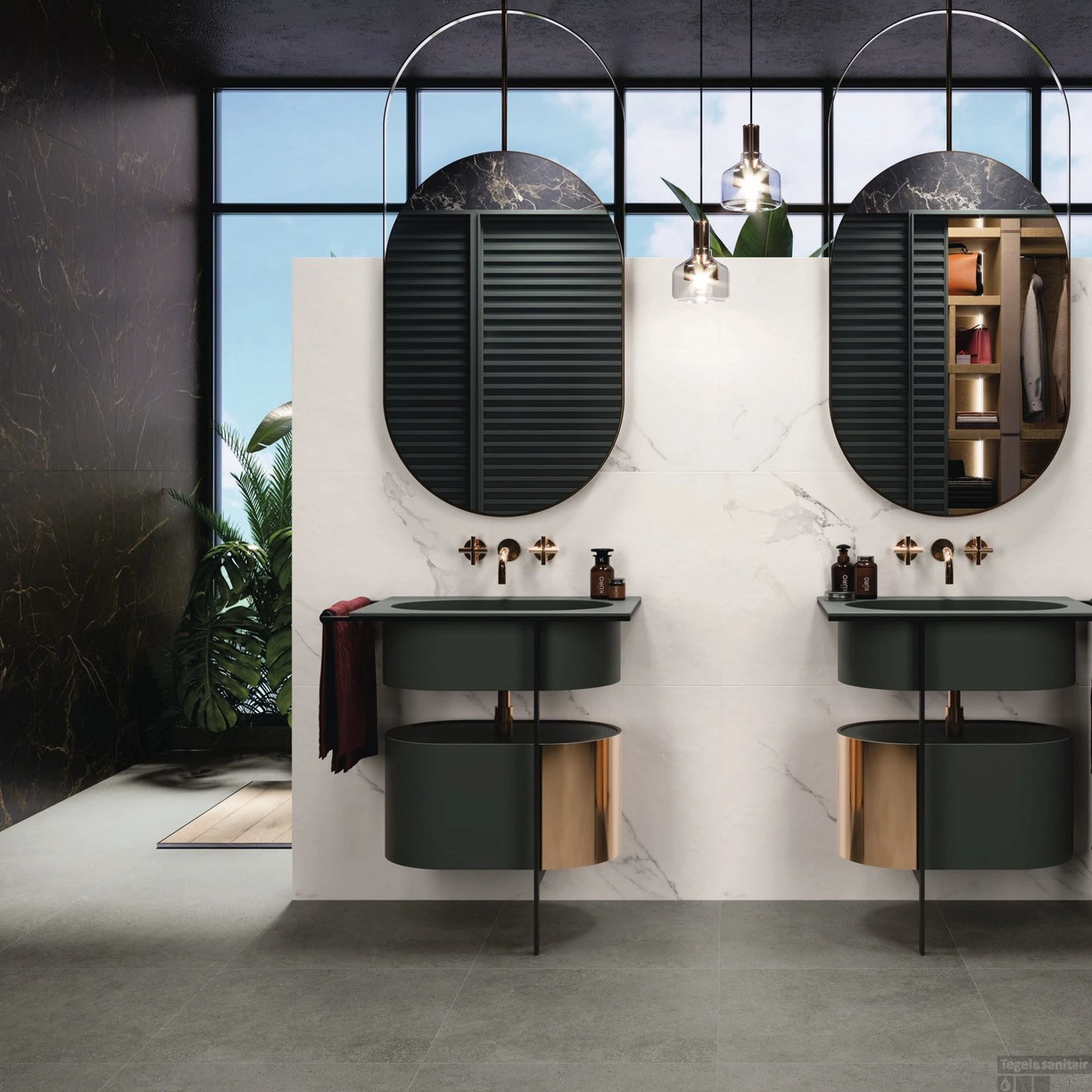 Vloertegel Ape Grupo Night Lux Mat Marmerlook 60x60 Cm (doosinhoud 1.44m2) 4 Vloertegel Ape Grupo Night Lux Mat Marmerlook 60x60 Cm (doosinhoud 1.44m2) - Afbeelding 2