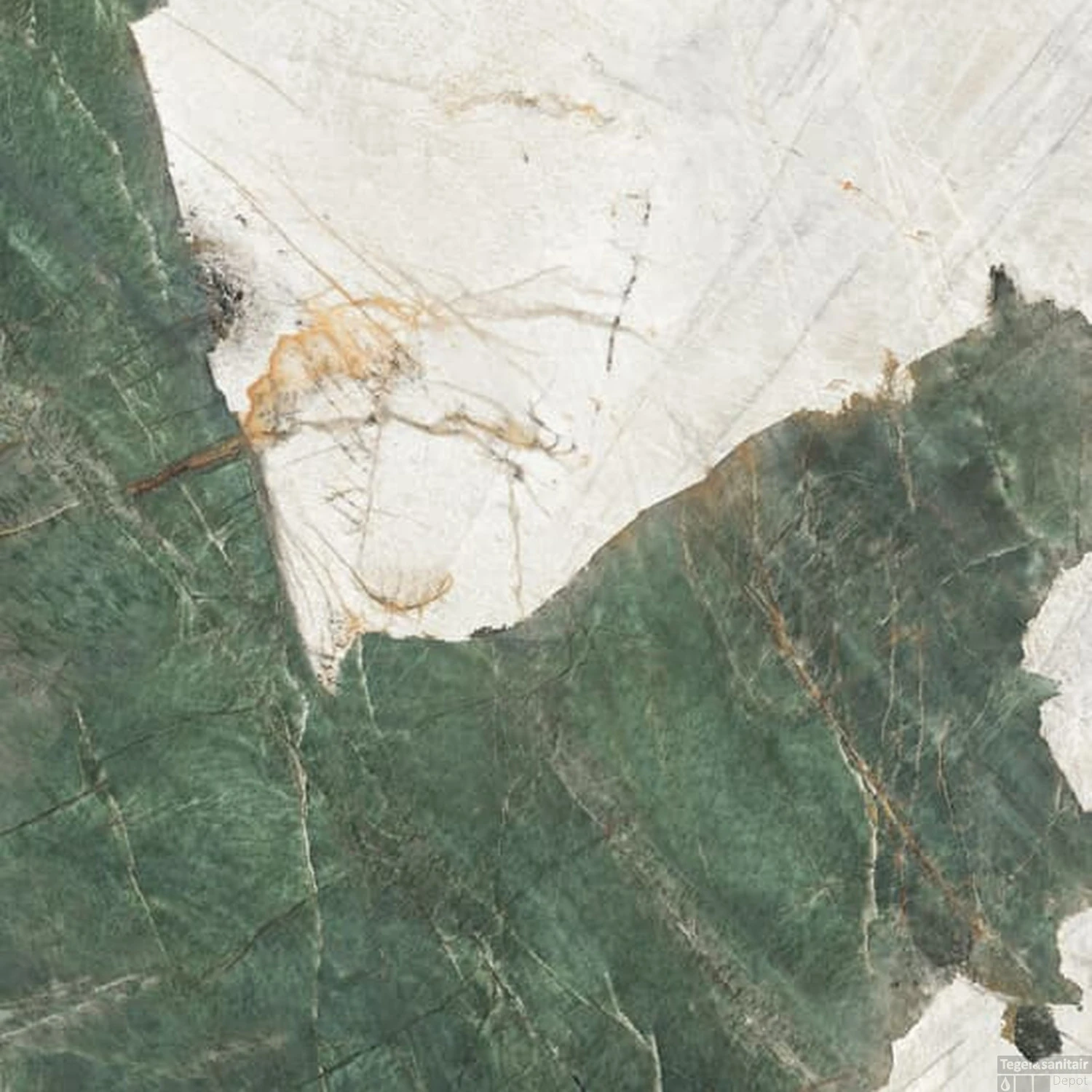 Vloertegel Douglas & Jones Magnum 120x120 Cm Marmerlook Gerectificeerd 6 Mm Mat Aqua (doosinhoud 2.88m2)