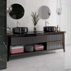 Vloertegel Douglas & Jones Marbles 120x120 Cm Glans Lincoln White (Doosinhoud 1.44m2) -Goedkope Stijl Baden Winkel vloertegel douglas jones marbles 120x120 cm glans lincoln white doosinhoud 1.44m2 sfeer