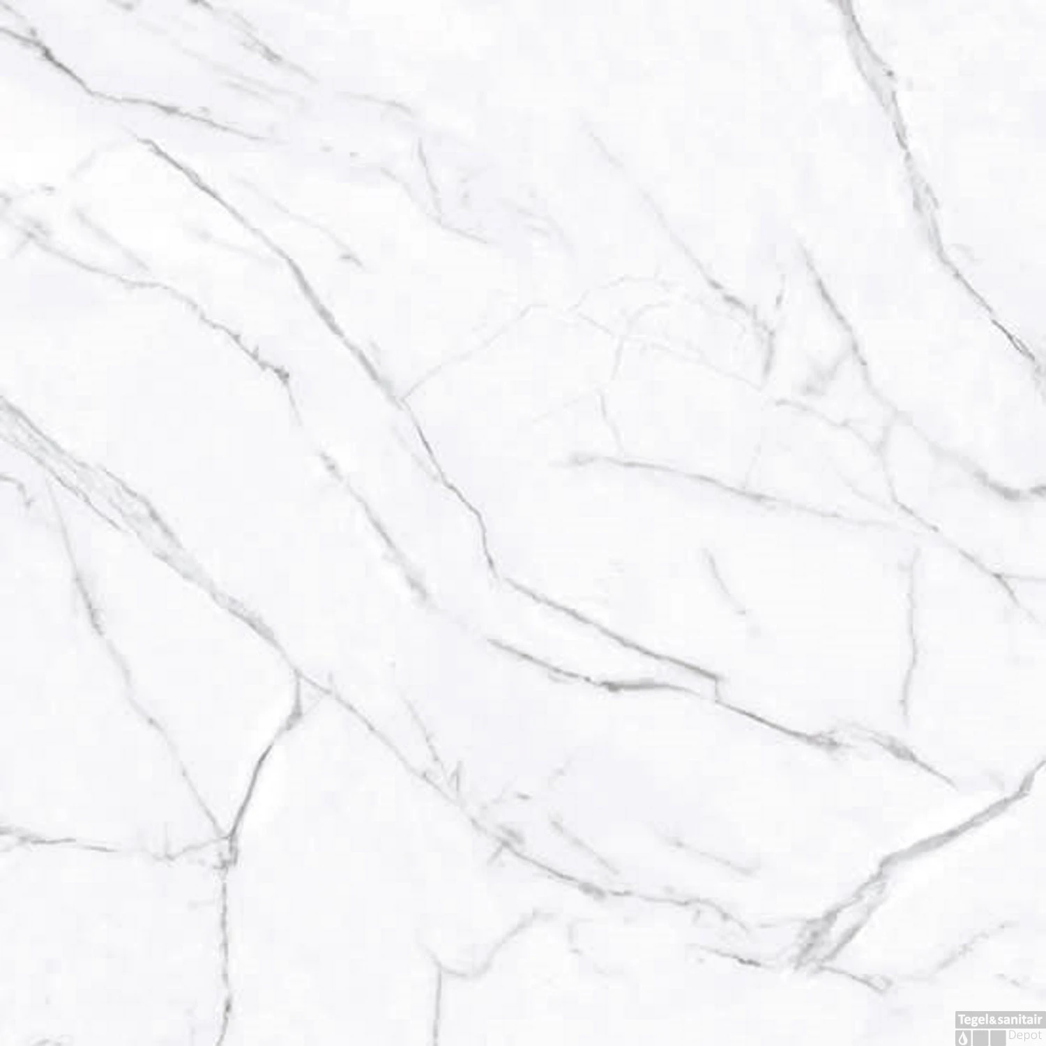 Vloertegel Douglas & Jones Marbles 120x120 Cm Glans Lincoln White (Doosinhoud 1.44m2) - Afbeelding 5