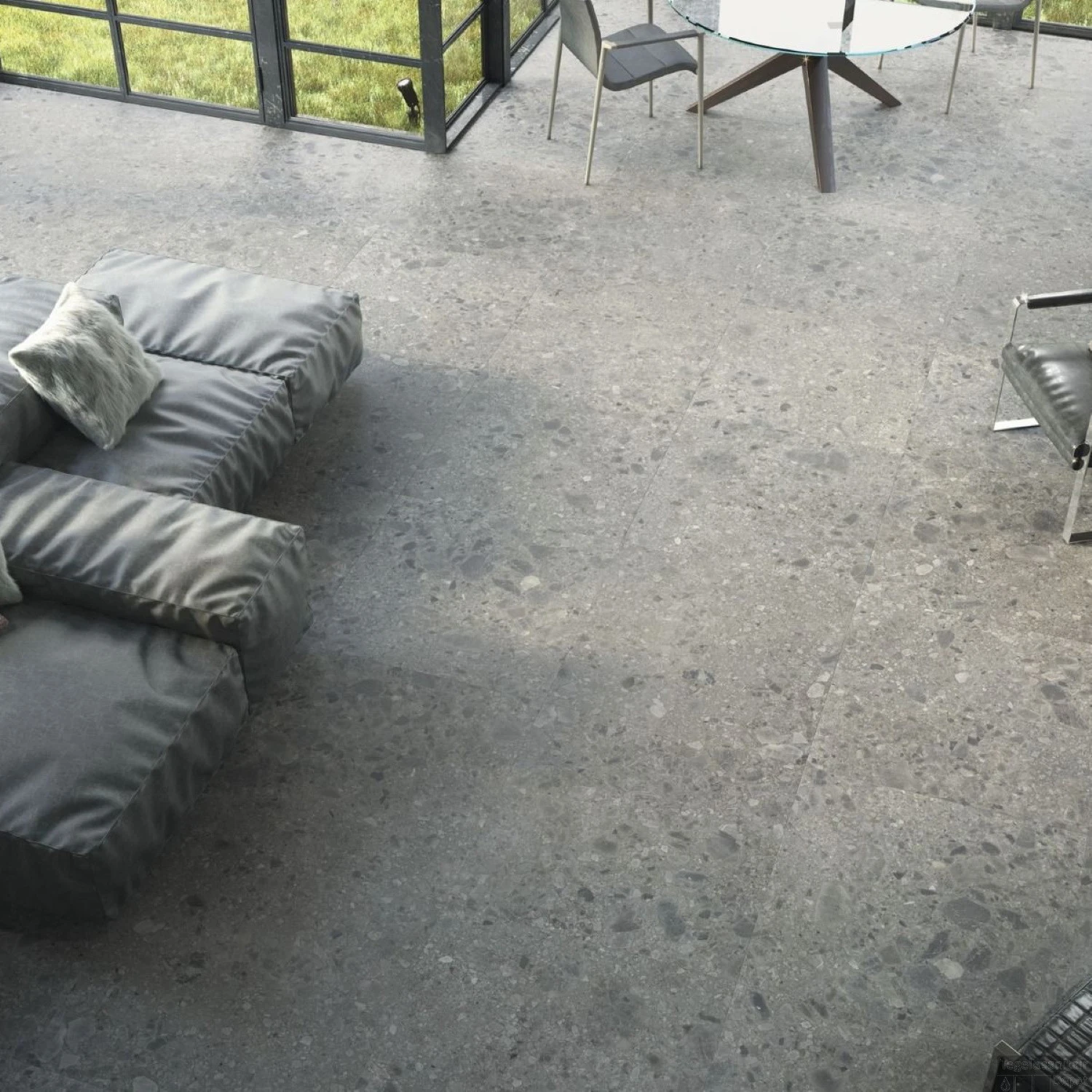 Vloertegel Nover Steel 80x80 Cm Grijs (doosinhoud 1.28 M2) 3 Vloertegel Nover Steel 80x80 Cm Grijs (doosinhoud 1.28 M2)