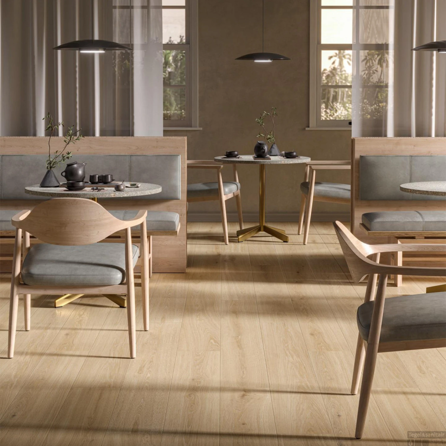 Vloertegels Marazzi Oltre 20x120cm Mat Donker Beige (Doosinhoud 0.96m2) 4 Vloertegels Marazzi Oltre 20x120cm Mat Donker Beige (Doosinhoud 0.96m2) - Afbeelding 2