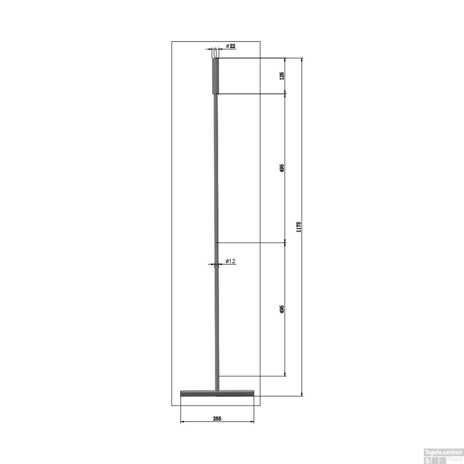 Vloerwisser Boss & Wessing Academy 120 Cm Gunmetal 8 Vloerwisser Boss & Wessing Academy 120 Cm Gunmetal - Afbeelding 6