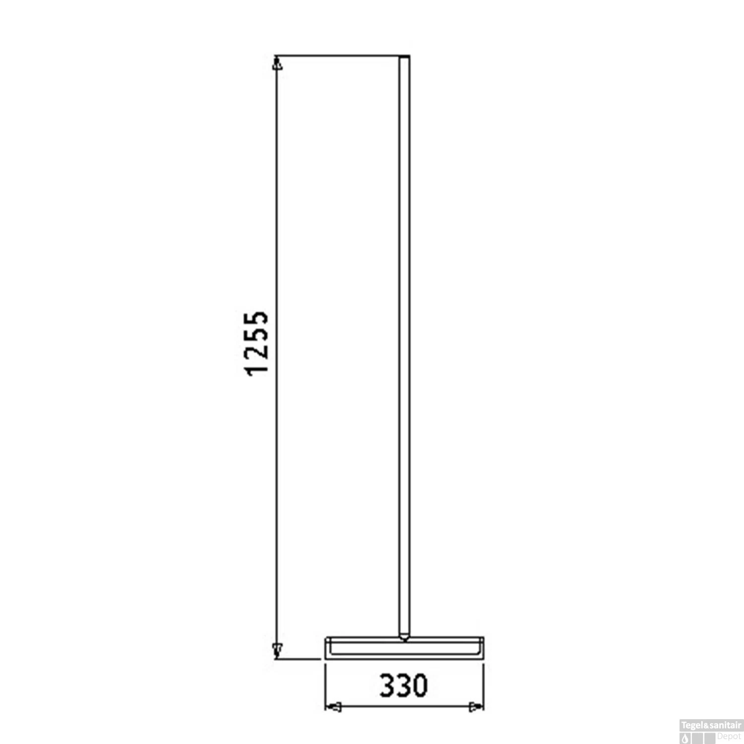 Vloerwisser Luca Sanitair Met Ophanghaakje 32x125 Cm Mat Zwart 5 Vloerwisser Luca Sanitair Met Ophanghaakje 32x125 Cm Mat Zwart - Afbeelding 3