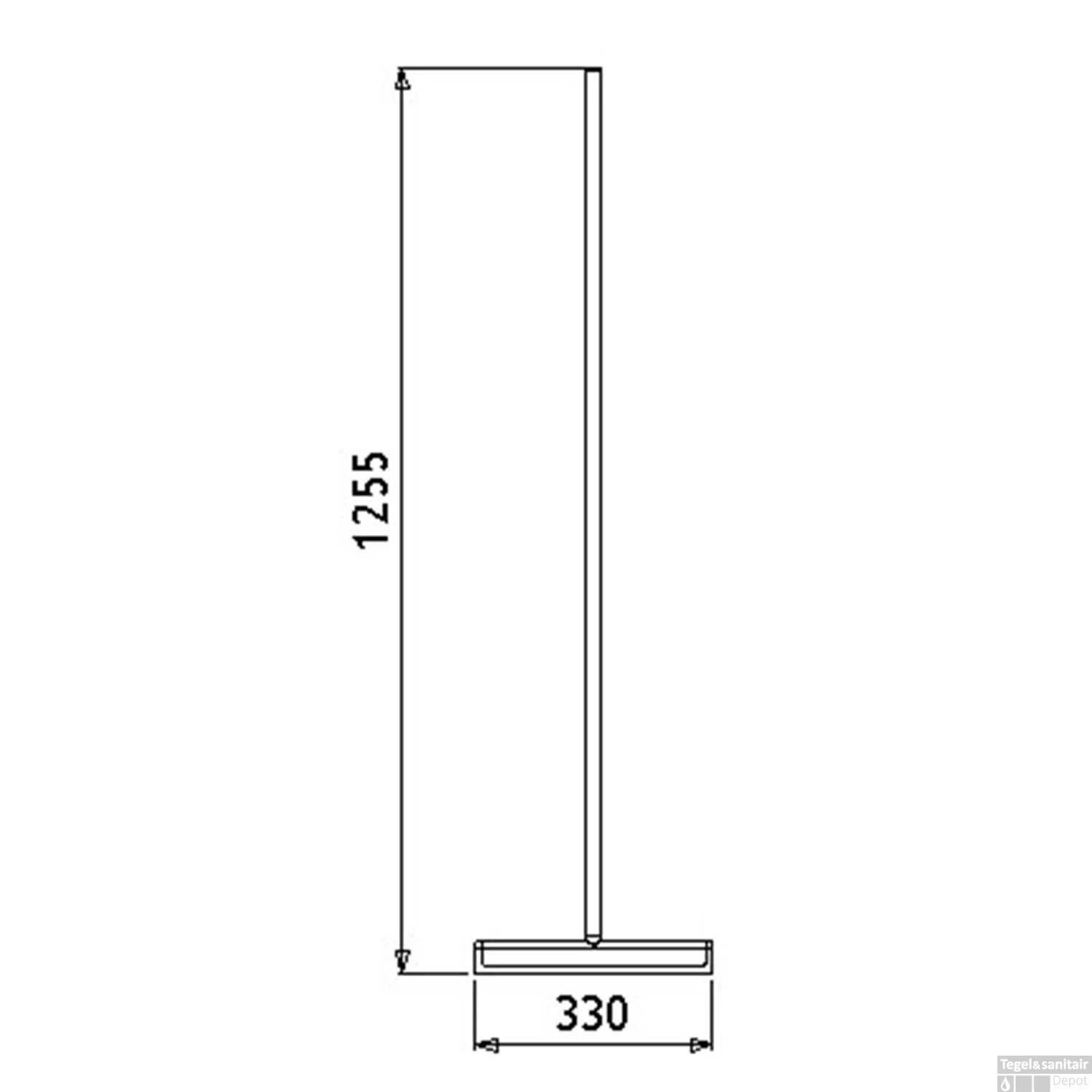 Vloerwisser Luca Sanitair Met Ophanghaakje 32x125cm RVS Geborsteld 4 Vloerwisser Luca Sanitair Met Ophanghaakje 32x125cm RVS Geborsteld - Afbeelding 2