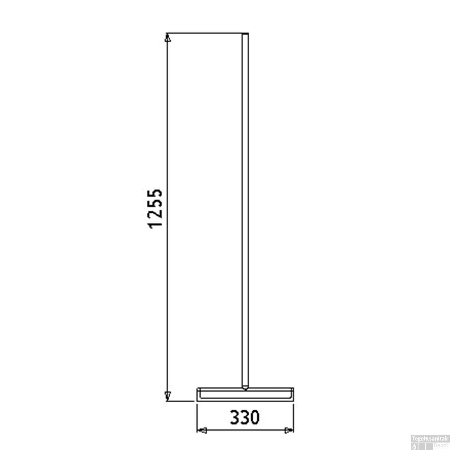 Vloerwisser Luca Sanitair Met Ophanghaakje 32x125cm RVS Gepolijst 4 Vloerwisser Luca Sanitair Met Ophanghaakje 32x125cm RVS Gepolijst - Afbeelding 2