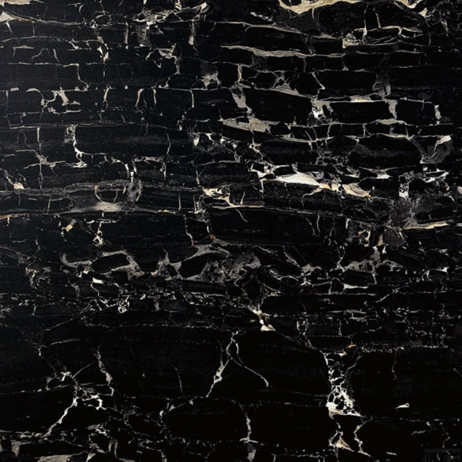 Vtwonen Classic Vloertegel Portoro Black Mat Keramiek 60x60 Cm (doosinhoud: 1,43 M2) 4 Vtwonen Classic Vloertegel Portoro Black Mat Keramiek 60x60 Cm (doosinhoud: 1,43 M2) - Afbeelding 2