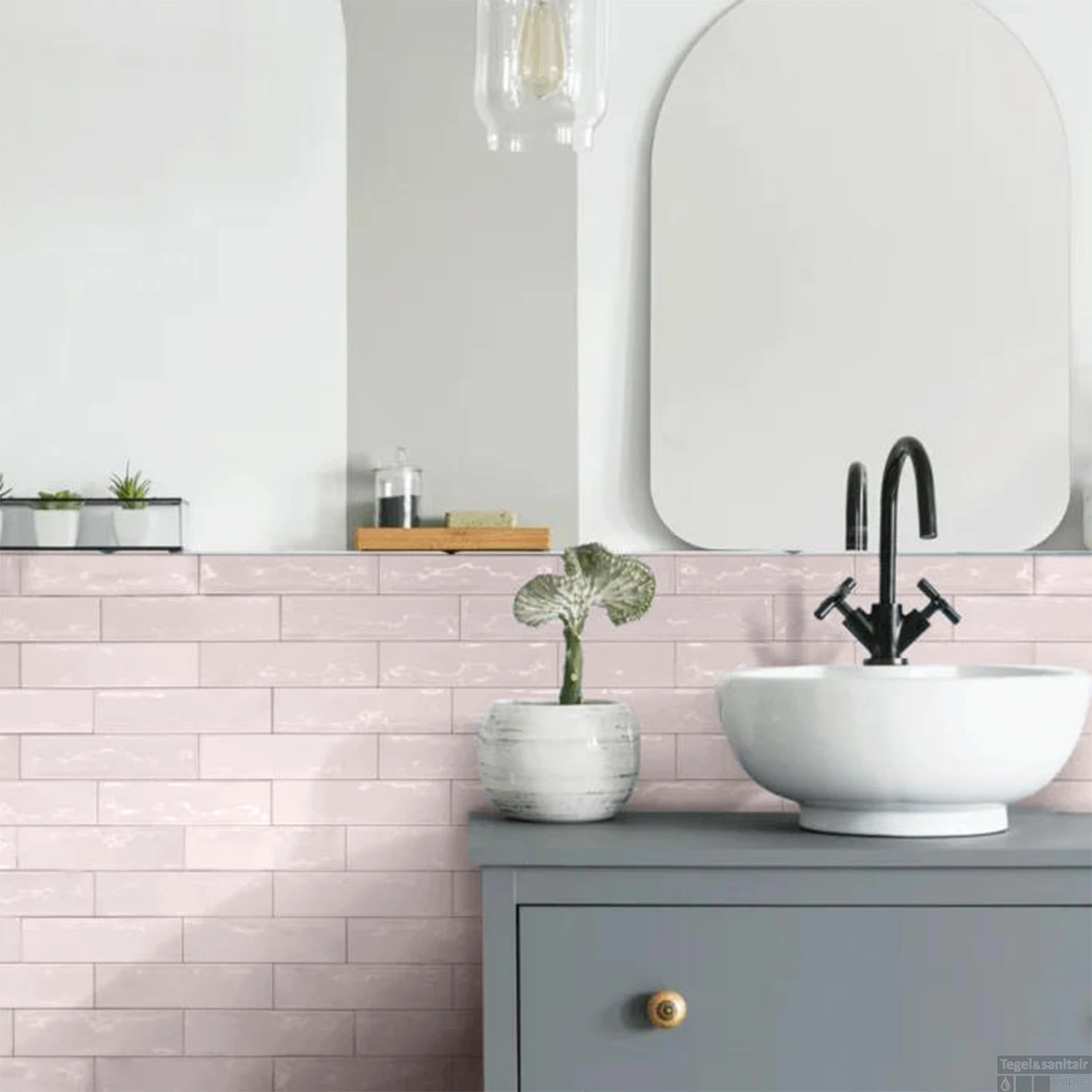 Wandtegel Azulejo Bali Rosa 6.5x25 Cm Glans Roze (doosinhoud 0.82 M2) 3 Wandtegel Azulejo Bali Rosa 6.5x25 Cm Glans Roze (doosinhoud 0.82 M2)