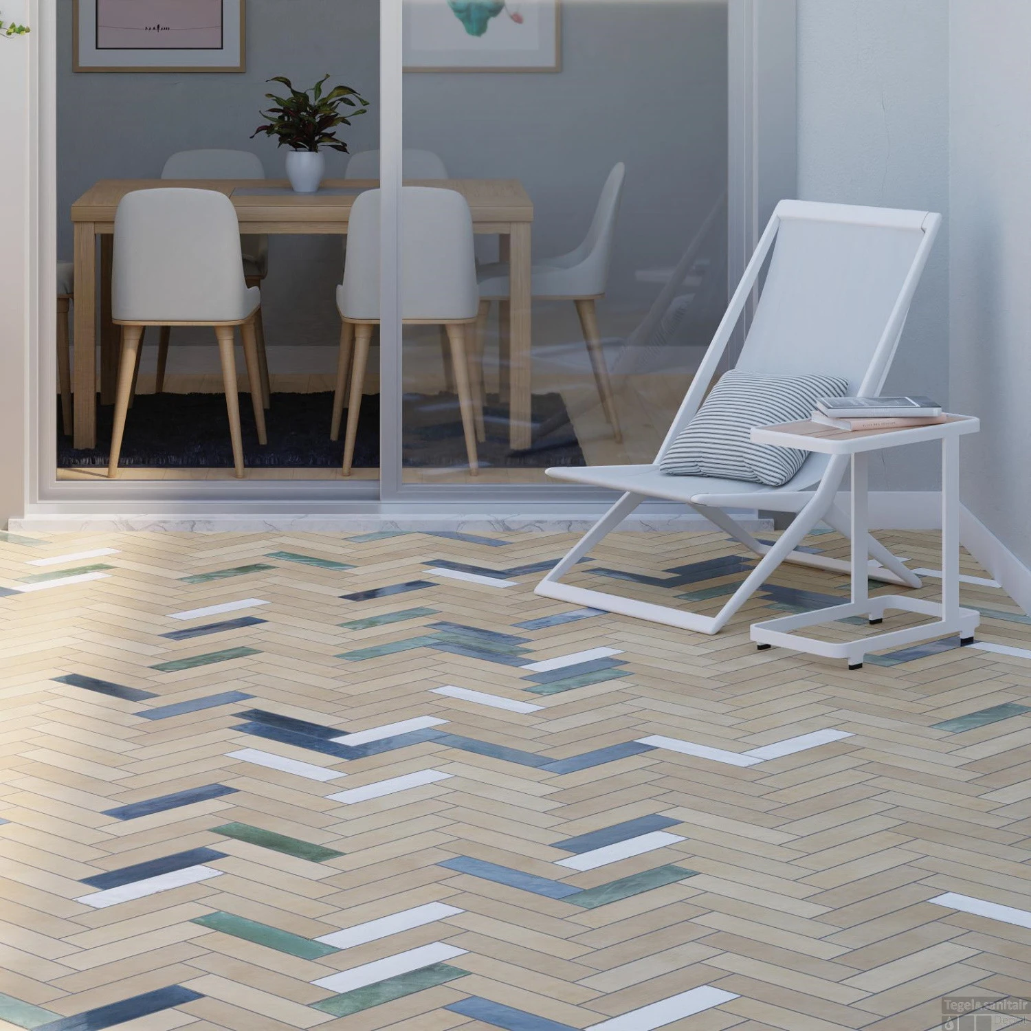 Wandtegel Dune Agadir 7x28 Cm Lago (Doosinhoud 0.51m2) 4 Wandtegel Dune Agadir 7x28 Cm Lago (Doosinhoud 0.51m2) - Afbeelding 2